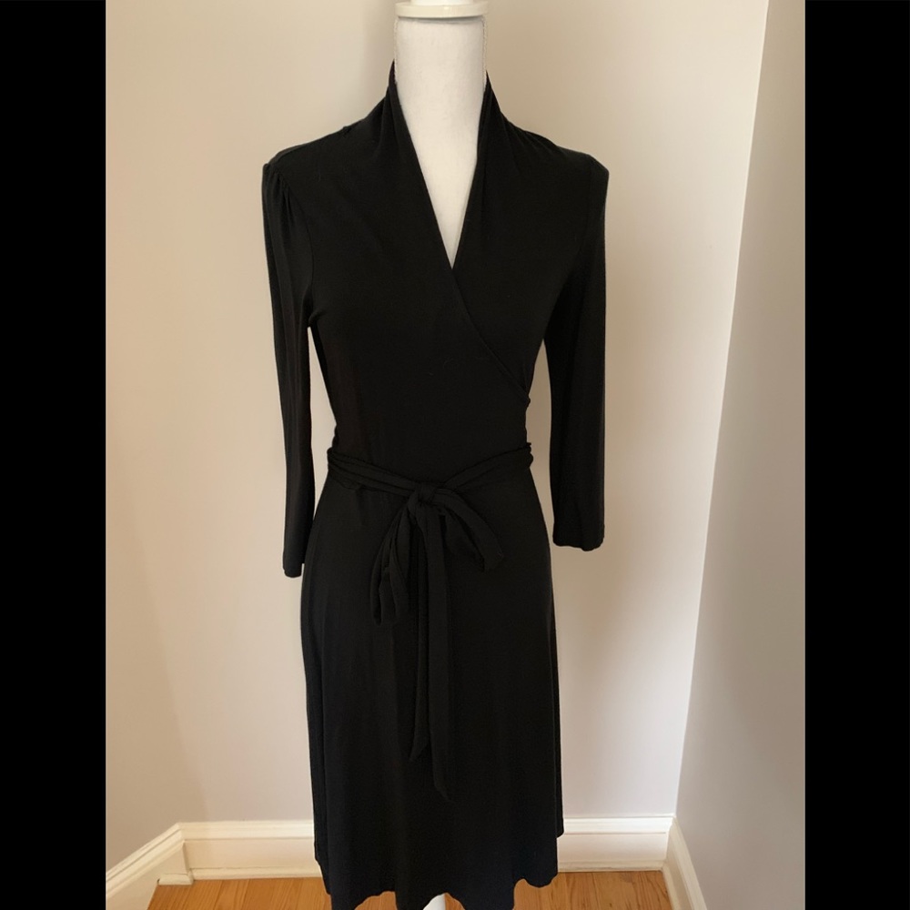 Faux wrap knit jersey dress- banana republic